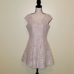 Cap Sleeve Fit & Flare Dress